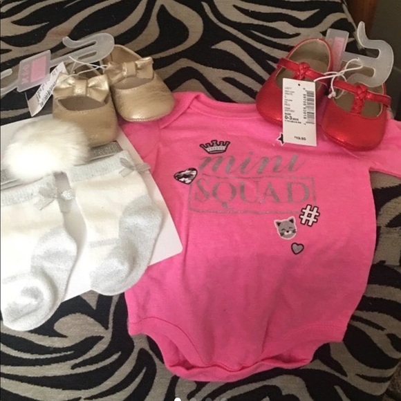 BRAND NEW BABY GIRL CLOTHES & SHOES - Picture 1 of 4
